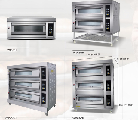 Brot-Kuchen-Pizza 6.6KW des kommerzielles elektrisches Gas-backende Ofen-380v