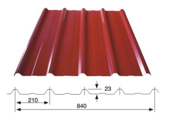 Überdachungsrolle des blatt-840, die Maschine, blaues gewölbtes Dach-Blatt herstellt Maschine bildet