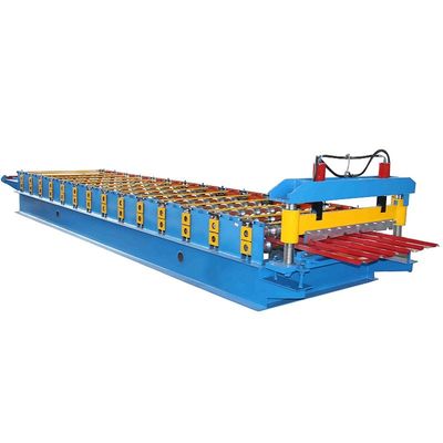 Überdachungsrolle des blatt-840, die Maschine, blaues gewölbtes Dach-Blatt herstellt Maschine bildet
