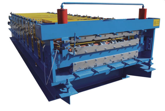 Stahlrolle der Farbe7.5kw, die Doppelschichten der Maschinen-1200mm bildet