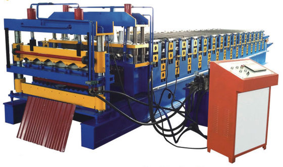 Stahlrolle der Farbe7.5kw, die Doppelschichten der Maschinen-1200mm bildet