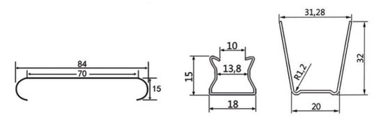 Werbungs-Brett-Verschluss-Blatt C84 Gray Keel Roll Forming Machine For
