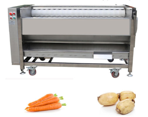 Maschinerie der Lebensmittelverarbeitungs-800kg/h, Bürsten-industrielle Schälmaschine