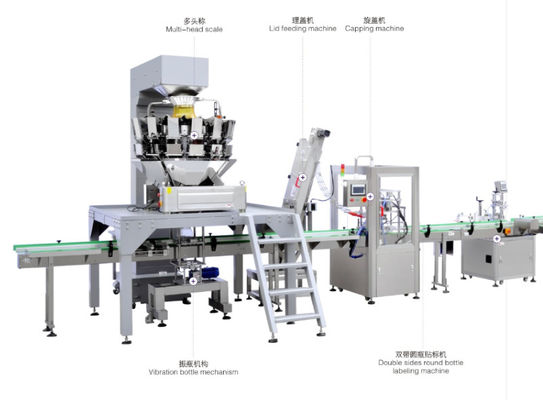 2KW Mini Weighing Filling Machine, Etikettiermaschine der automatischen Flaschen-10bpm