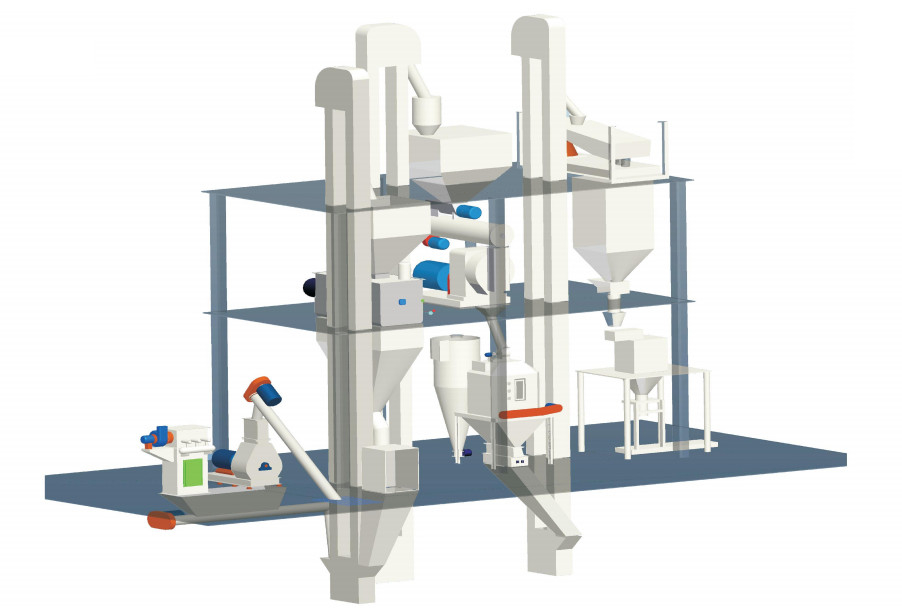 Futterherstellungs-Fließband des Geflügel-178.5kw automatisches Paket 5ton/h-Werbung